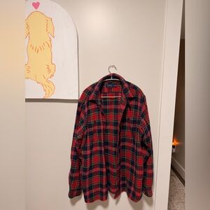 Ralph Lauren Red and Green Plaid Polo Shirt